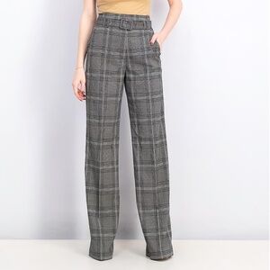 Marciano Gray Plaid Wide Leg Pants